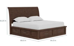 Mor Furniture Sonora Sleigh Bed W/ Storage In Brown, Queen