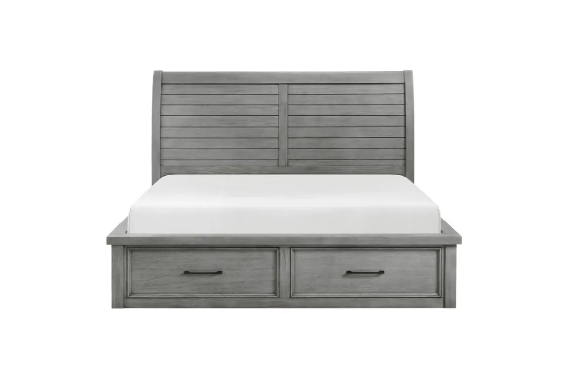 Mor Furniture Sonora Sleigh Bed W/ Storage In Brown, Queen