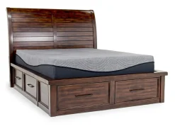 Mor Furniture Sonora Sleigh Bed W/ Storage In Brown, Queen