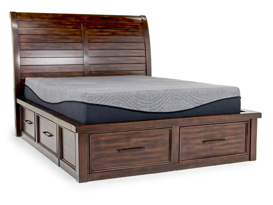 Mor Furniture Sonora Sleigh Bed W/ Storage In Brown, Queen