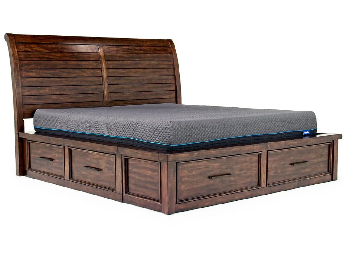 Mor Furniture Sonora Sleigh Bed W/ Storage In Brown, Queen