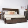 Mor Furniture Sonora Sleigh Bed W/ Storage, Dresser, Mirror & Nightstand In Brown, Queen