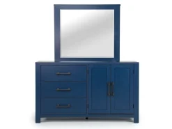 Mor Furniture St Regis Panel Headboard, Dresser, Mirror & Nightstand In White, Twin