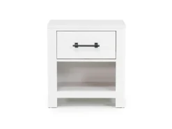 Mor Furniture St Regis Panel Headboard, Dresser, Mirror & Nightstand In White, Twin