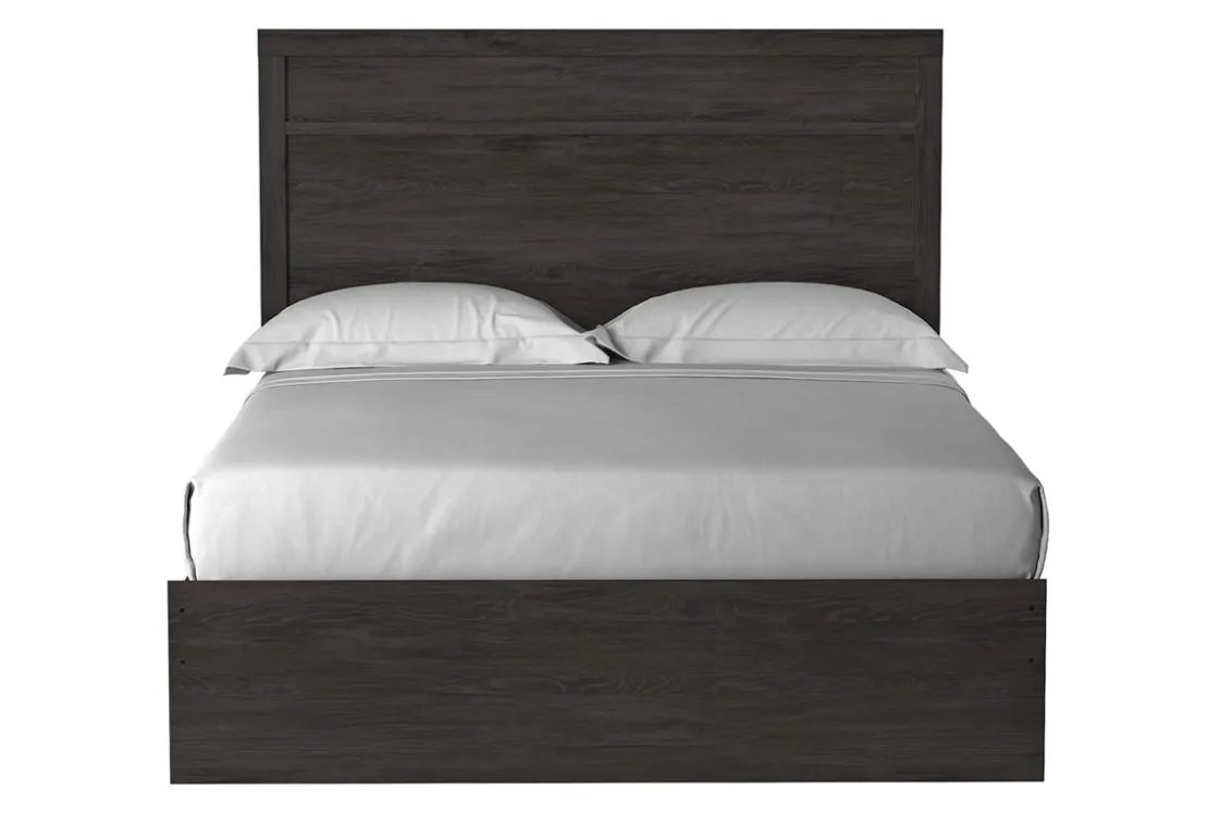 Mor Furniture Stelsie Panel Bed, Dresser, Mirror & Nightstand In Gray, Full