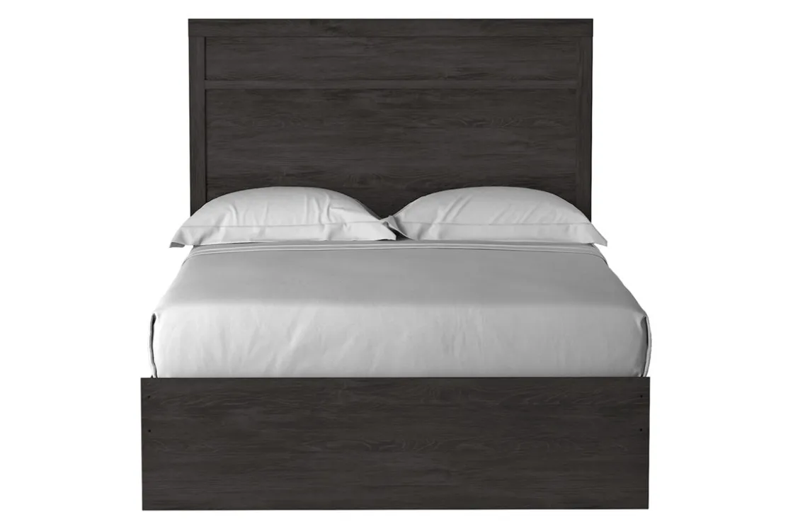 Mor Furniture Stelsie Panel Bed, Dresser, Mirror & Nightstand In Gray, Full