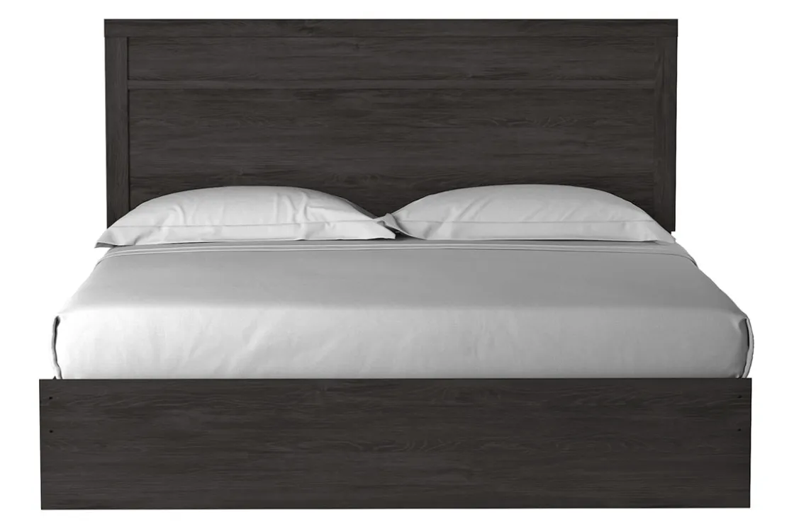 Mor Furniture Stelsie Panel Bed, Dresser, Mirror & Nightstand In Gray, Full