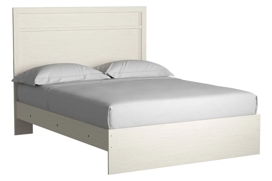 Mor Furniture Stelsie Panel Bed, Dresser, Mirror & Nightstand In Gray, Full