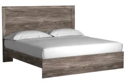 Mor Furniture Stelsie Panel Bed, Dresser, Mirror & Nightstand In Gray, Full