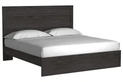 Mor Furniture Stelsie Panel Bed, Dresser, Mirror & Nightstand In Gray, Full