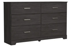 Mor Furniture Stelsie Panel Bed, Dresser, Mirror & Nightstand In Gray, Full