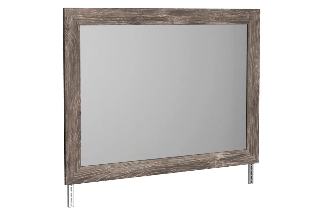 Mor Furniture Stelsie Panel Bed, Dresser, Mirror & Nightstand In Gray, Full
