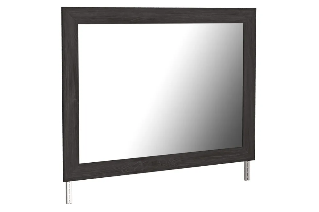 Mor Furniture Stelsie Panel Bed, Dresser, Mirror & Nightstand In Gray, Full