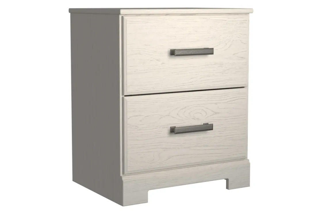Mor Furniture Stelsie Panel Bed, Dresser, Mirror & Nightstand In Gray, Full