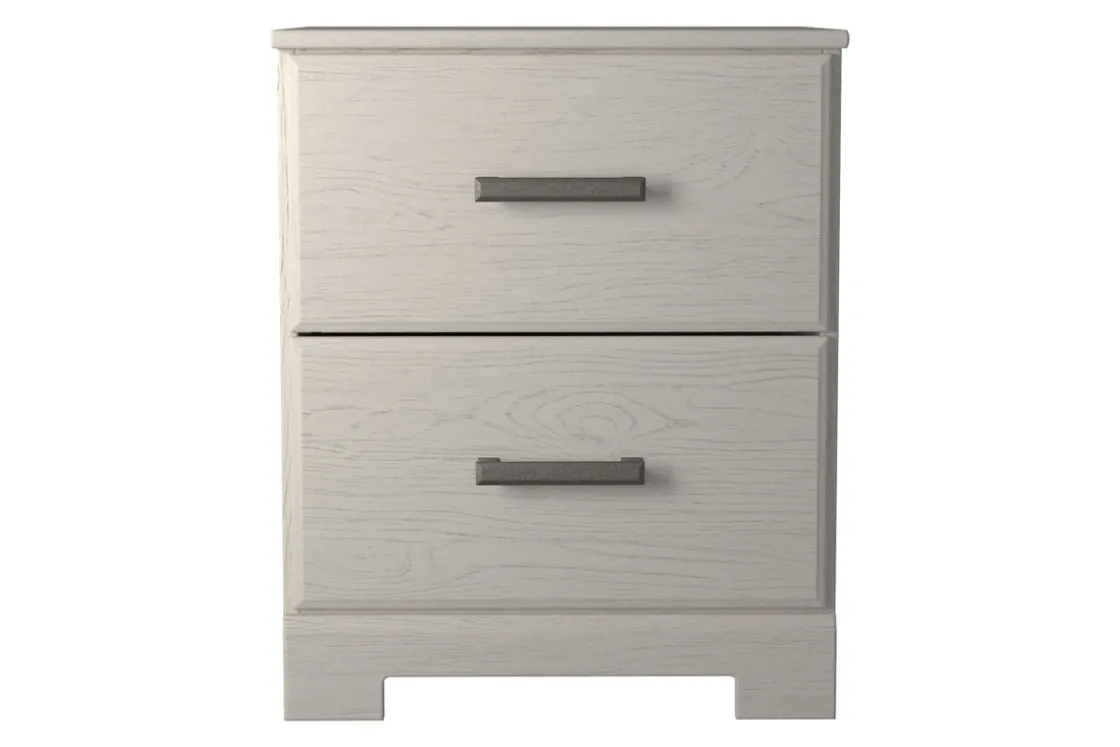 Mor Furniture Stelsie Panel Bed, Dresser, Mirror & Nightstand In Gray, Full