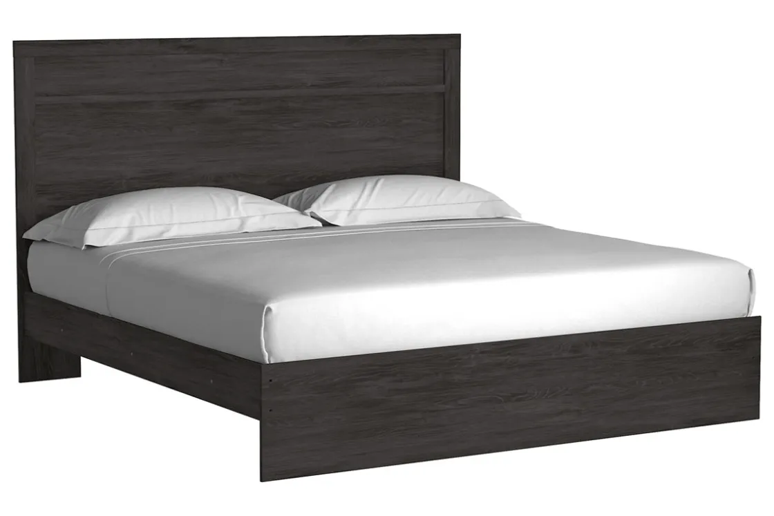 Mor Furniture Stelsie Panel Bed In Gray, Full