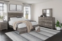 Mor Furniture Stelsie Panel Bed In Gray, Full