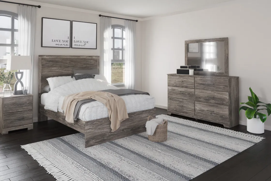 Mor Furniture Stelsie Panel Bed In Gray, Full