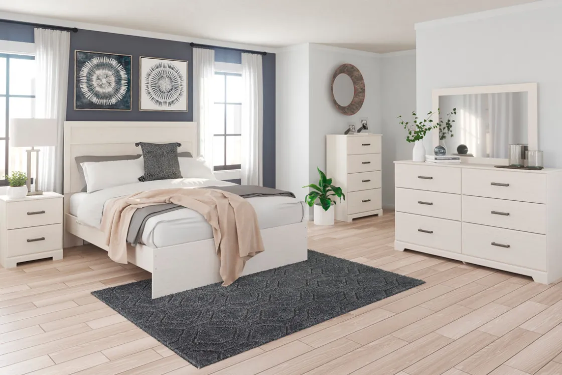 Mor Furniture Stelsie Panel Bed In Gray, Full