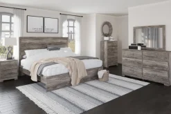 Mor Furniture Stelsie Panel Bed In Gray, Full