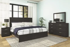 Mor Furniture Stelsie Panel Bed In Gray, Full