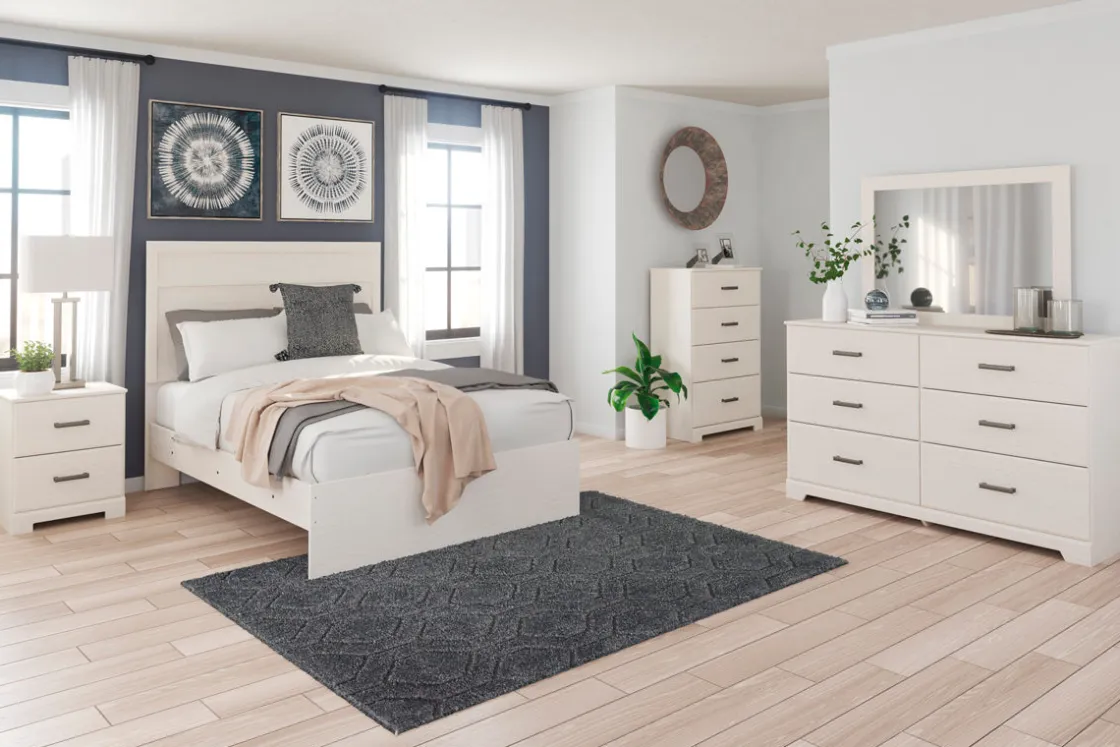 Mor Furniture Stelsie Panel Bed In Gray, Full