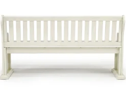 Mor Furniture Stone Dining Bench W/ Storage In White
