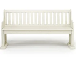 Mor Furniture Stone Dining Bench W/ Storage In White