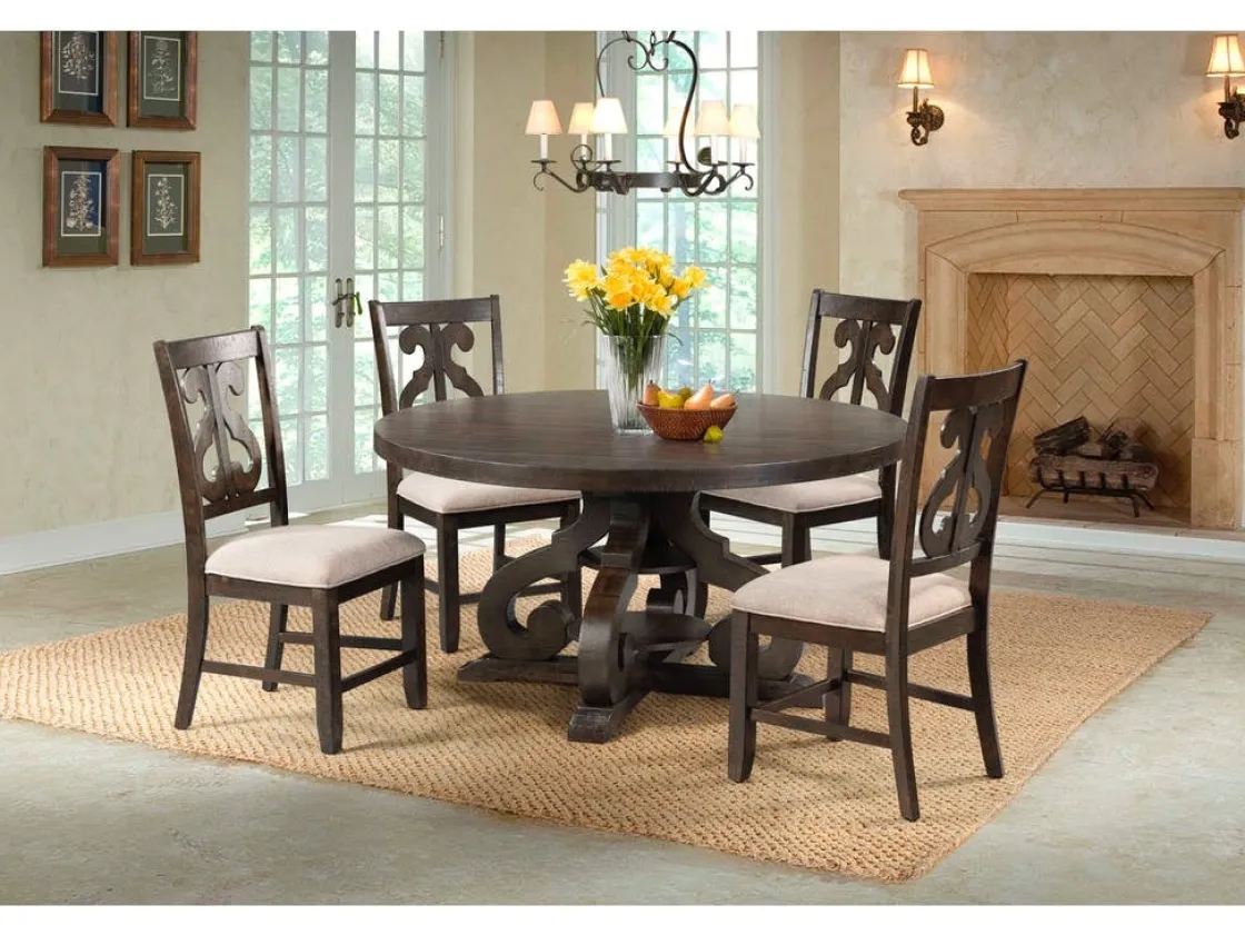 Mor Furniture Stone Round Dining Table In White