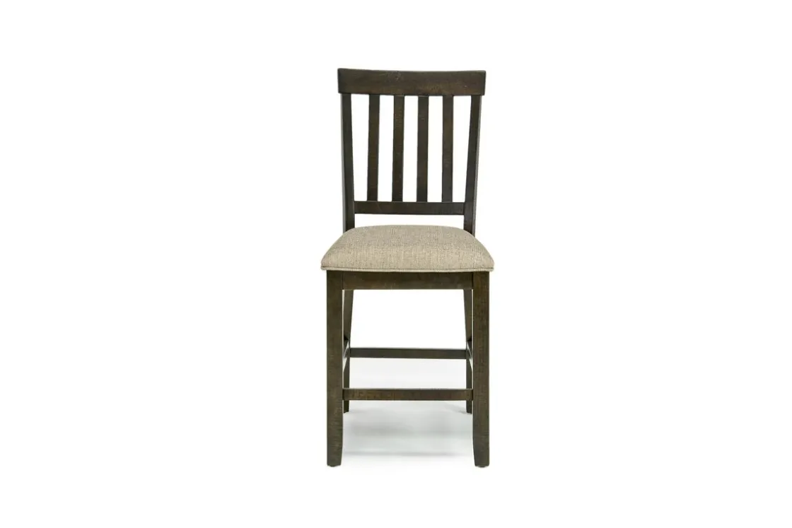 Mor Furniture Stone Round Dining Table & 4 Chairs In , Upholstered Slat