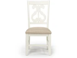Mor Furniture Stone Round Dining Table & 4 Chairs In , Upholstered Slat