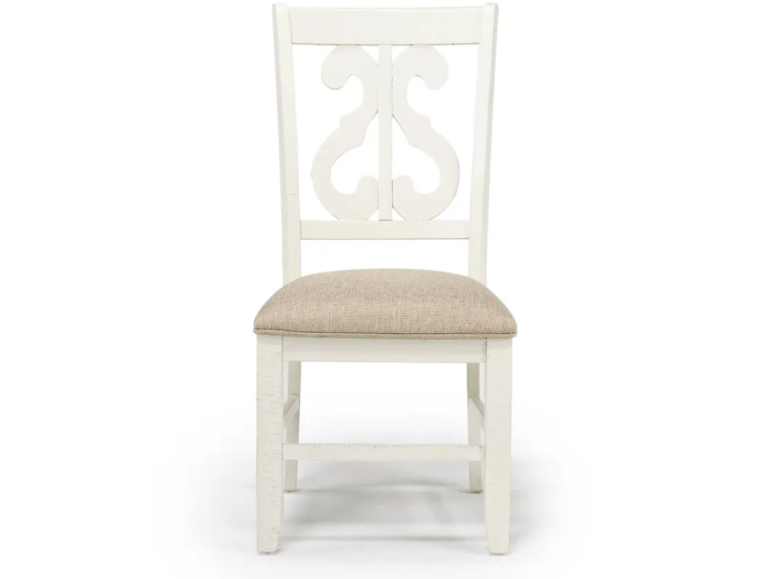 Mor Furniture Stone Round Dining Table & 4 Chairs In , Upholstered Slat
