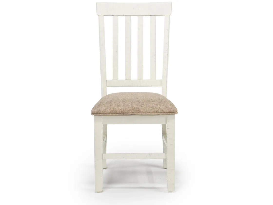 Mor Furniture Stone Round Dining Table & 4 Chairs In , Upholstered Slat