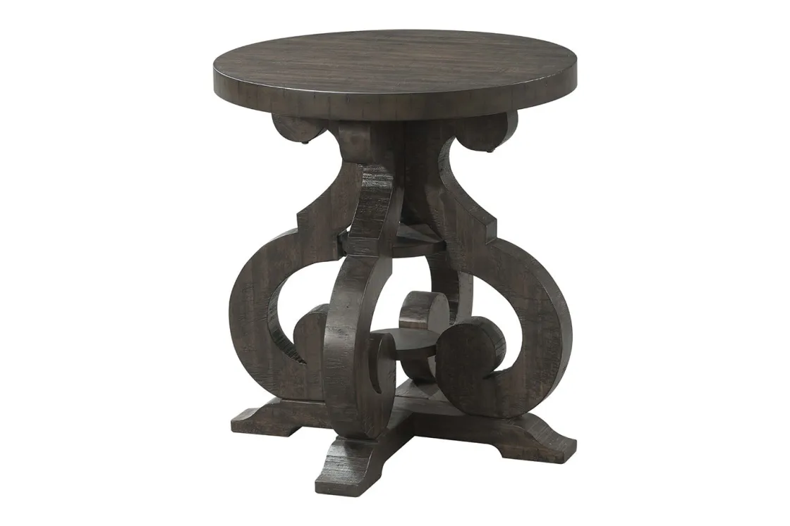 Mor Furniture Stone Round End Table In