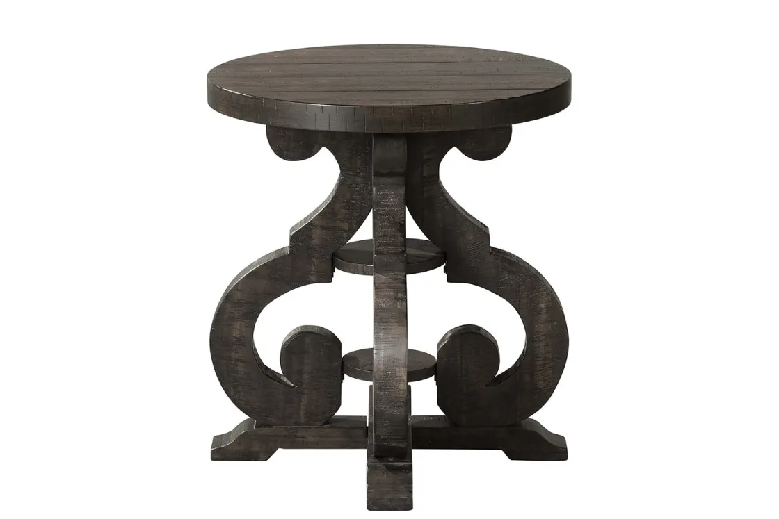 Mor Furniture Stone Round End Table In