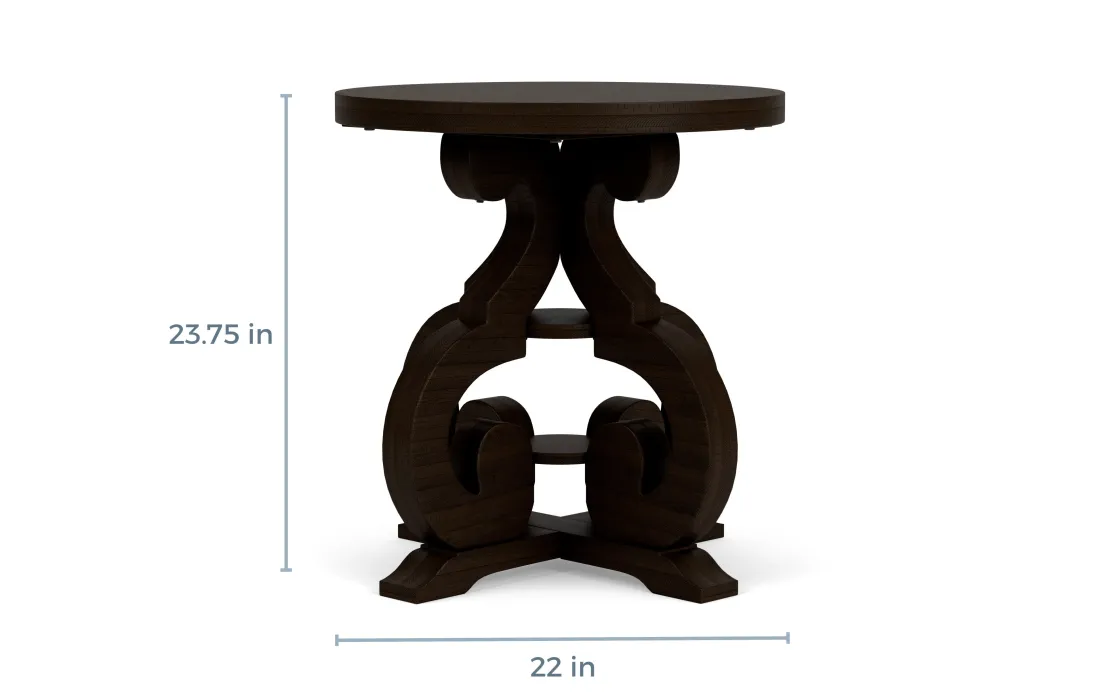 Mor Furniture Stone Round End Table In