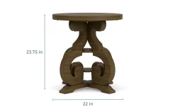 Mor Furniture Stone Round End Table In