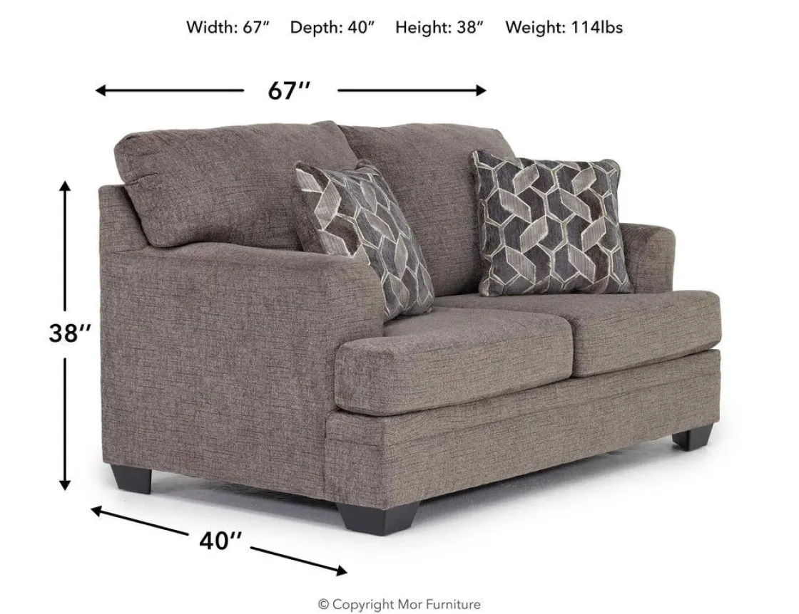 Mor Furniture Stonemeade Loveseat In Nutmeg