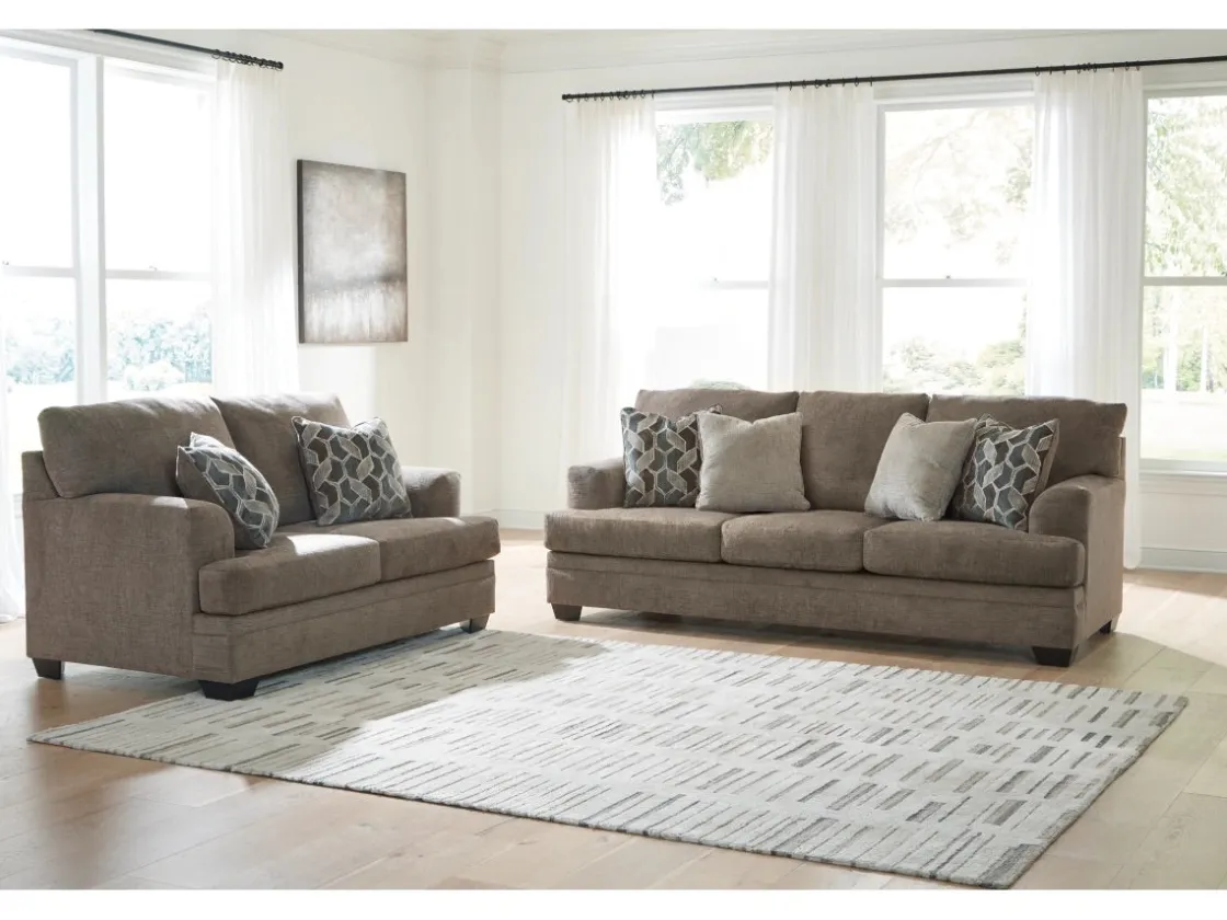 Mor Furniture Stonemeade Sofa & Loveseat In Nutmeg