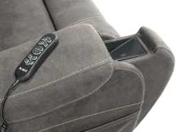 Mor Furniture Str 3 Power Lift Chair W/ Wireless Charger In Gunmetal