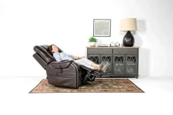 Mor Furniture Str 3 Power Lift Chair W/ Wireless Charger In Gunmetal