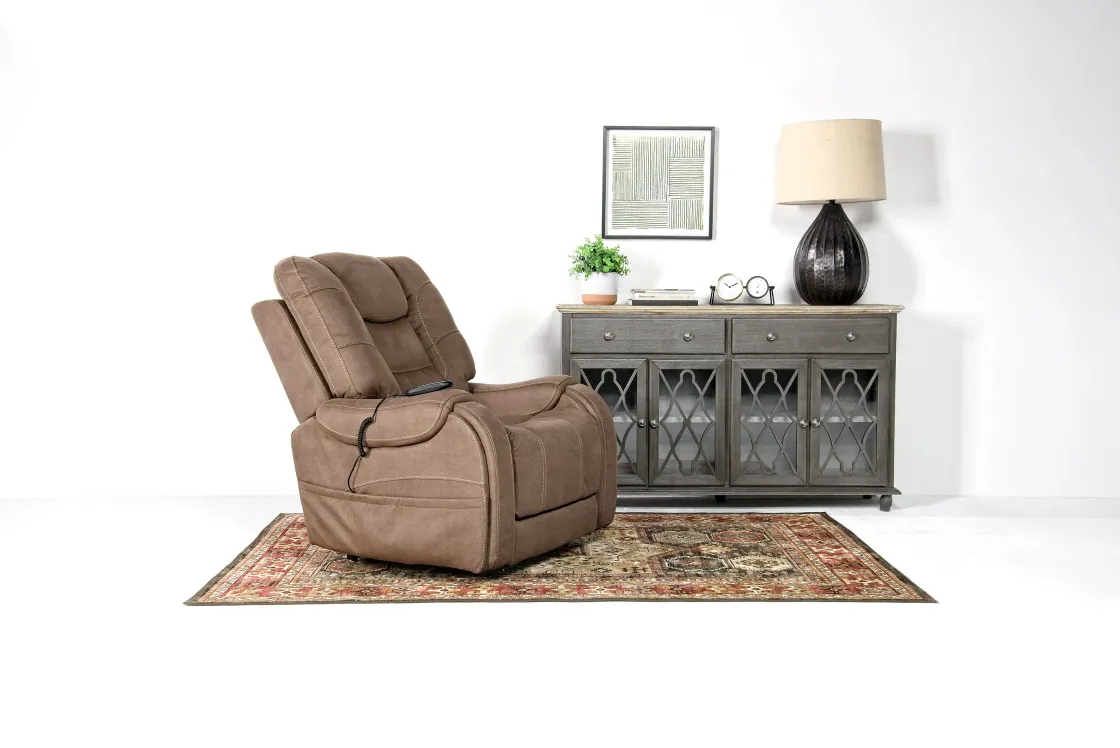 Mor Furniture Str 3 Power Lift Chair W/ Wireless Charger In Gunmetal