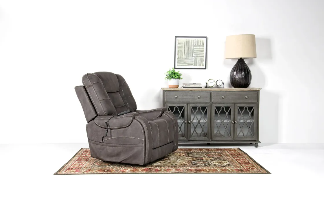 Mor Furniture Str 3 Power Lift Chair W/ Wireless Charger In Gunmetal