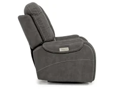 Mor Furniture Str 3 Power Recliner W/ Wireless Charger In Gunmetal