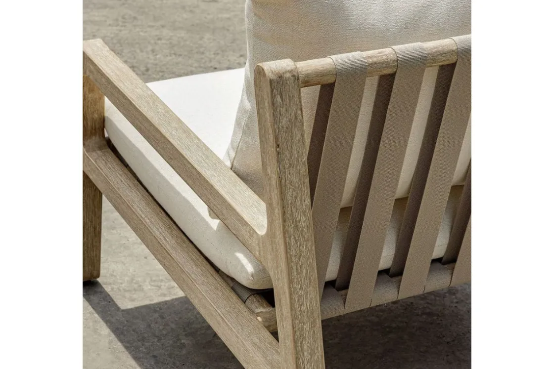Mor Furniture Strapped Outdoor Lounge Chair In Honey
