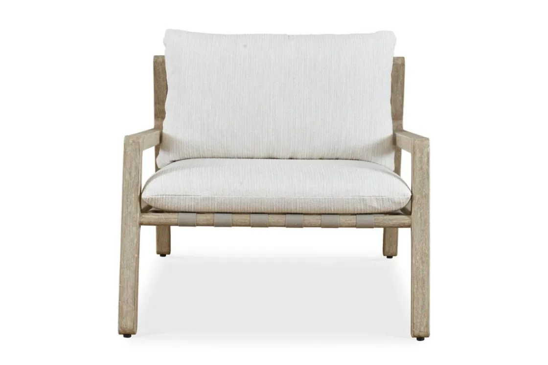 Mor Furniture Strapped Outdoor Lounge Chair In Honey