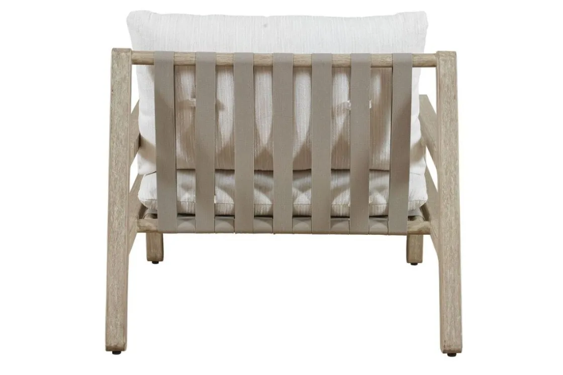 Mor Furniture Strapped Outdoor Lounge Chair In Honey