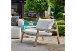 Mor Furniture Strapped Outdoor Lounge Chair In Honey