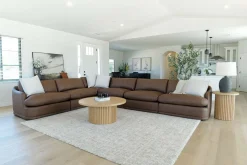Mor Furniture Stratus 6 Piece Sectional In Aline Saddle Leather
