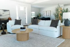 Mor Furniture Stratus Crypton Performance Swivel Chair In Jennie Snow